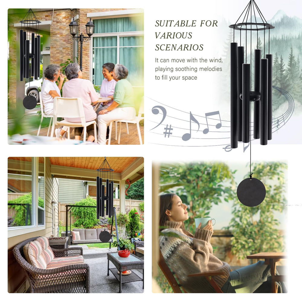 ASTARIN Memorial Wind Chimes displayed on a patio