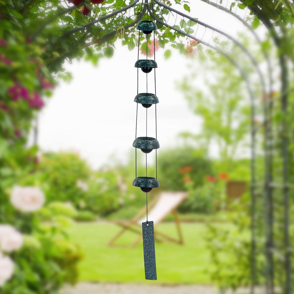ASTARIN Temple Wind Chimes in a serene garden