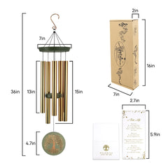 ASTARIN Tree of Life Wind Chime hanging outdoors in a garden