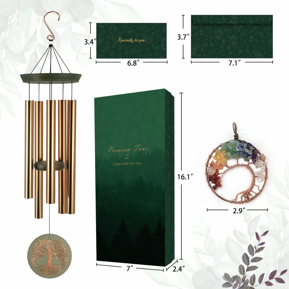 ASTARIN Tree of Life Wind Chime side view showing length