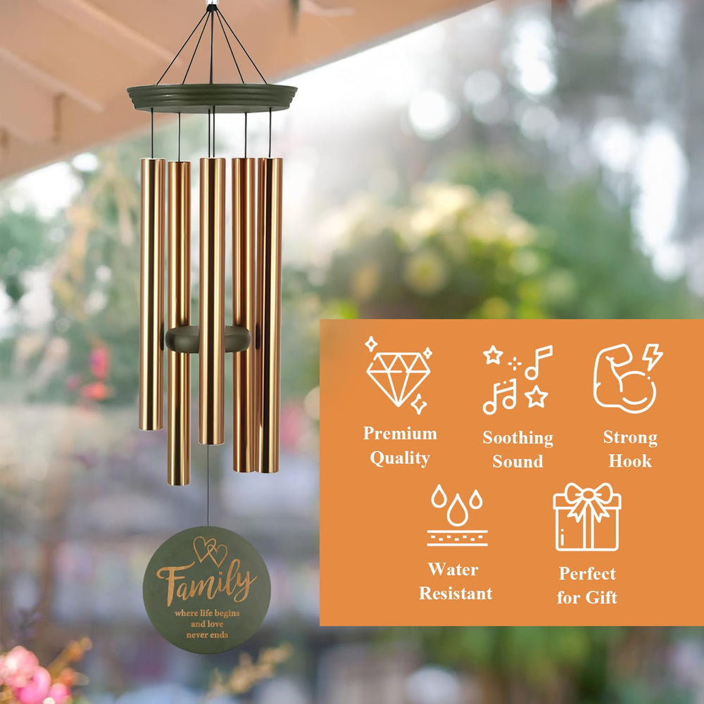 ASTARIN Tree of Life Wind Chimes 36in in a garden setting
