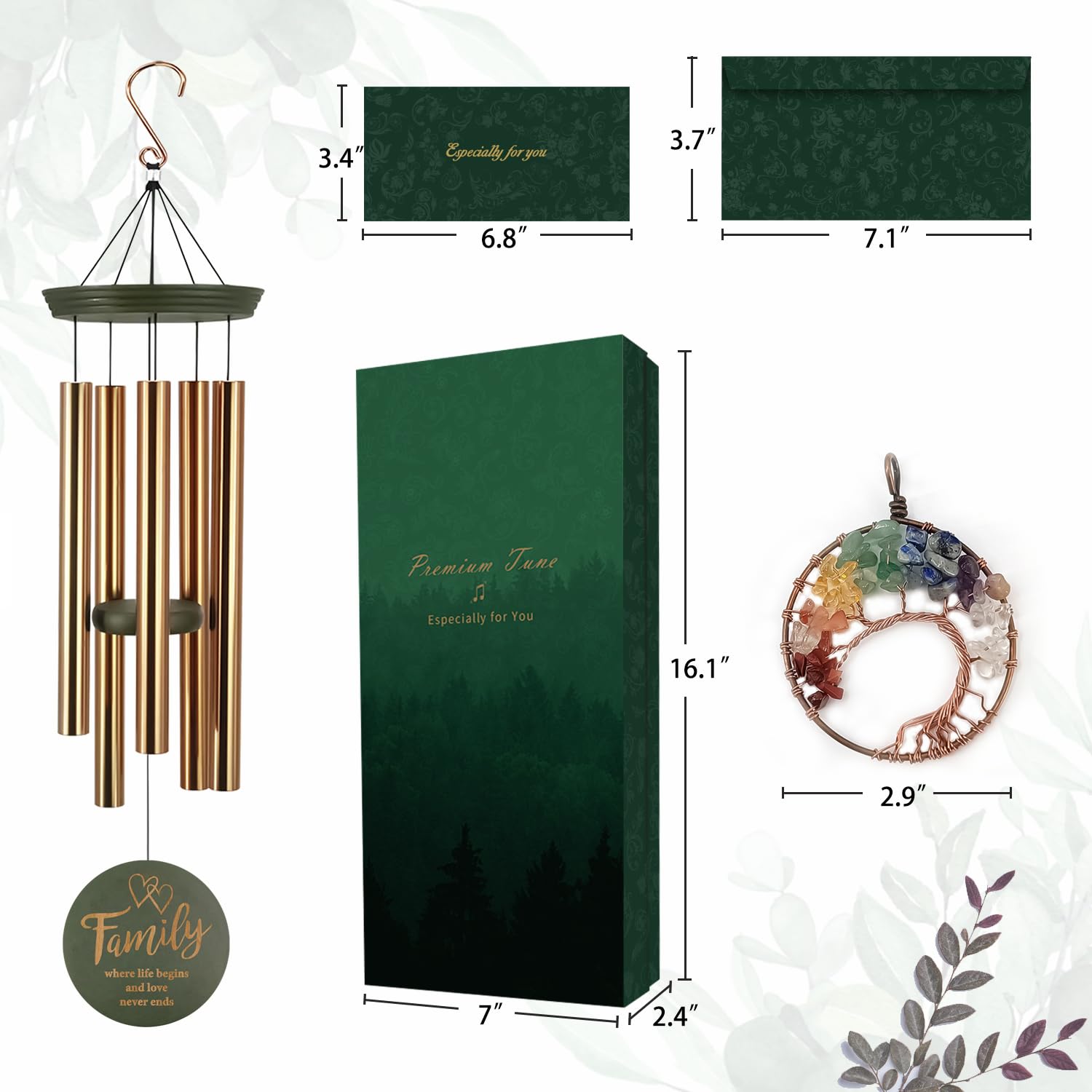ASTARIN Tree of Life Wind Chimes 36in with aluminum tubes