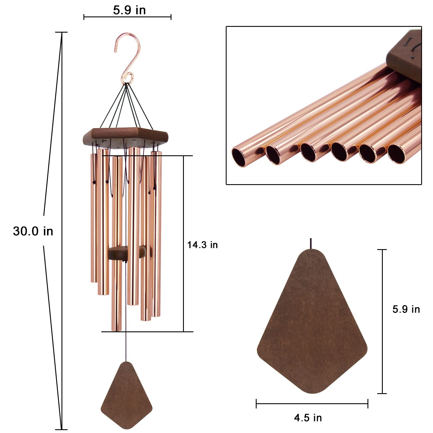 ASTARIN wind chime displayed in a garden setting