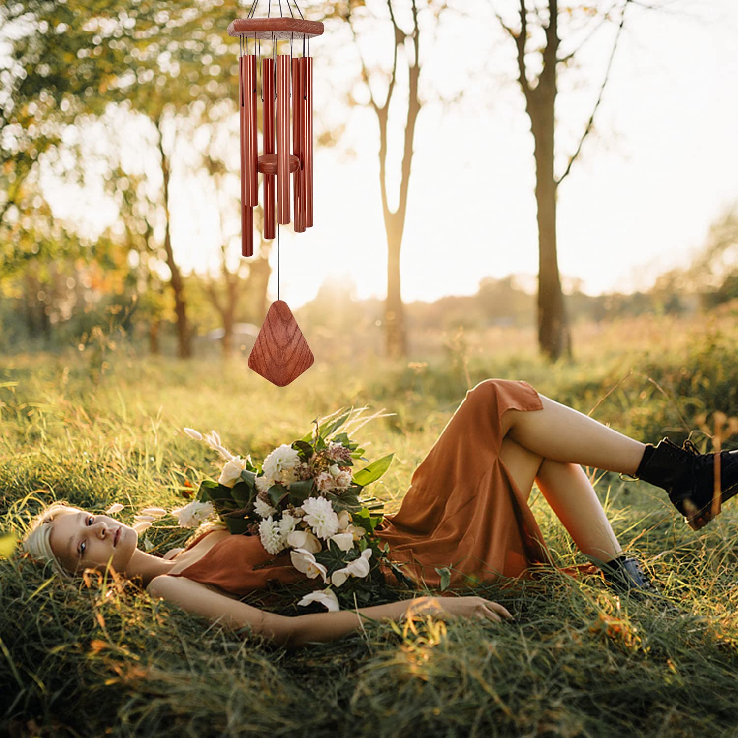 ASTARIN wind chime in a serene outdoor environment