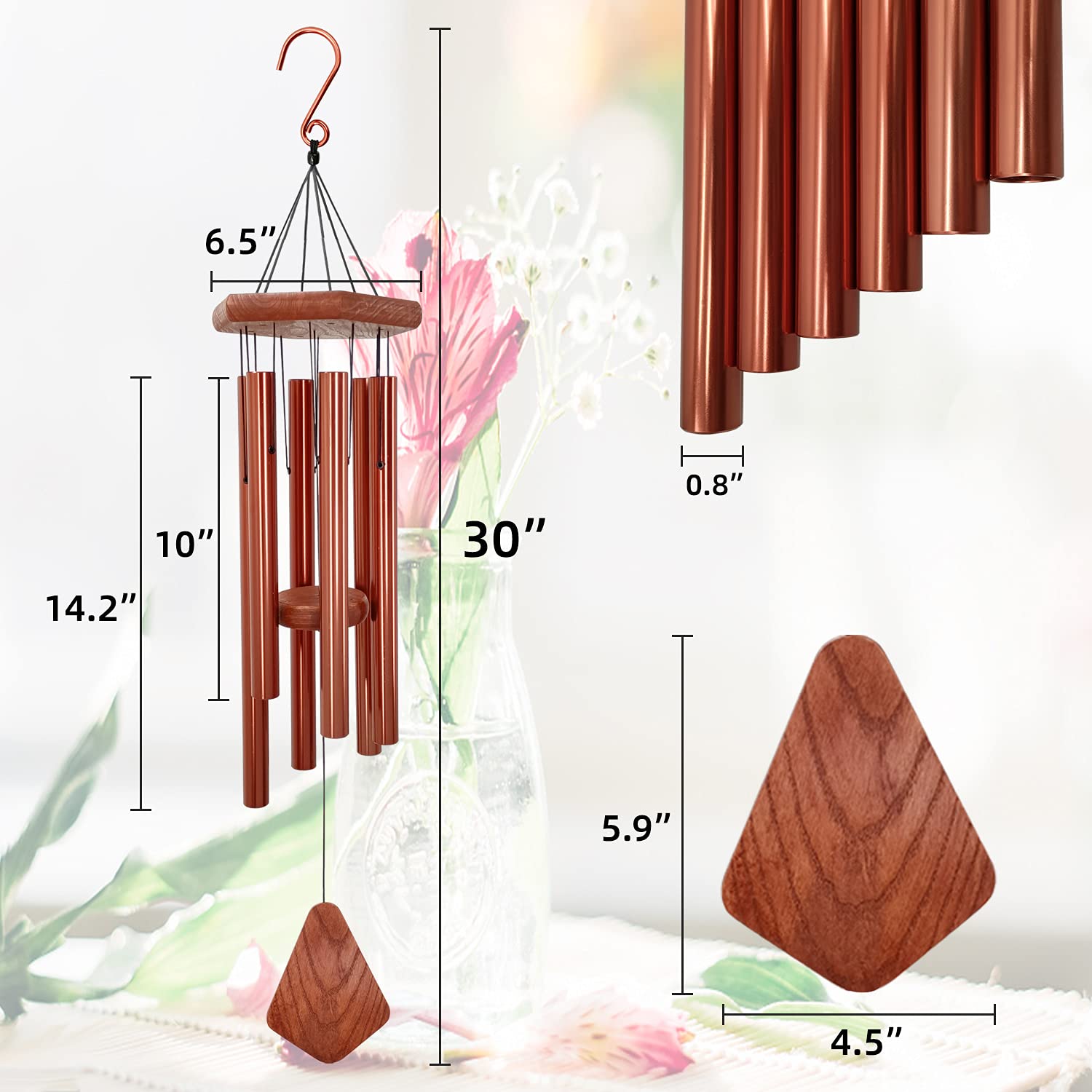 ASTARIN wind chime top made from FSC-Certified wood