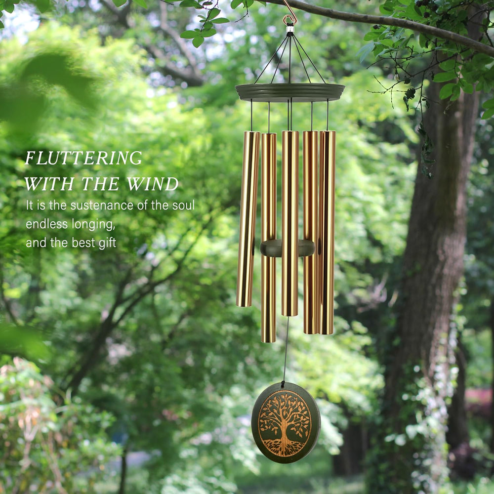 ASTARIN wind chime with gentle breeze moving the tubes