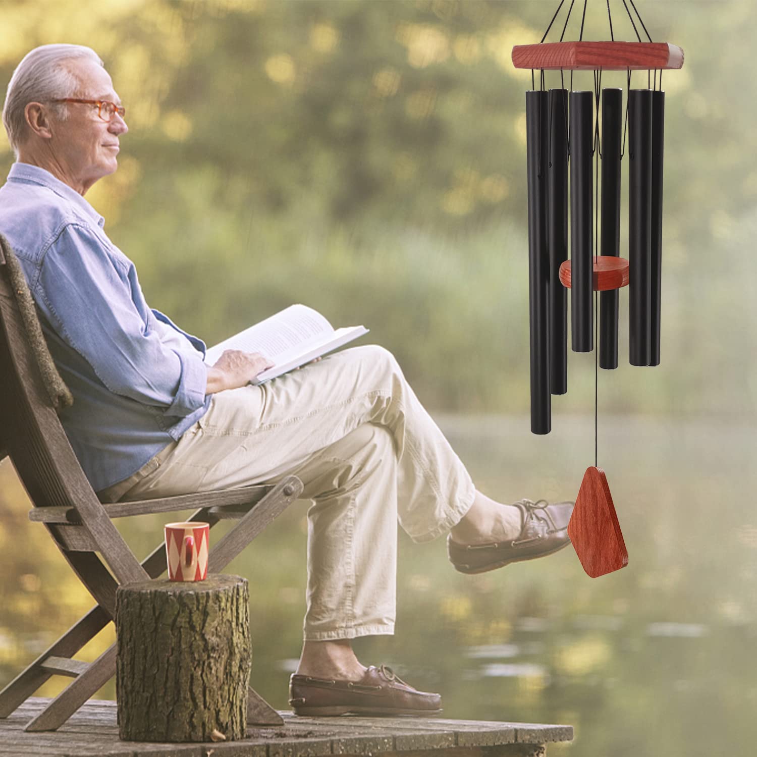 ASTARIN wind chime with nylon cord and hanging hook