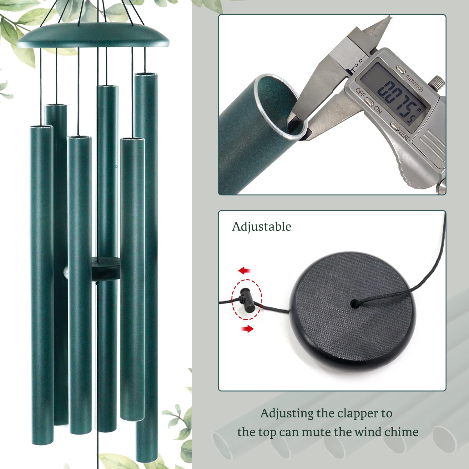 ASTARIN wind chimes displayed in garden setting