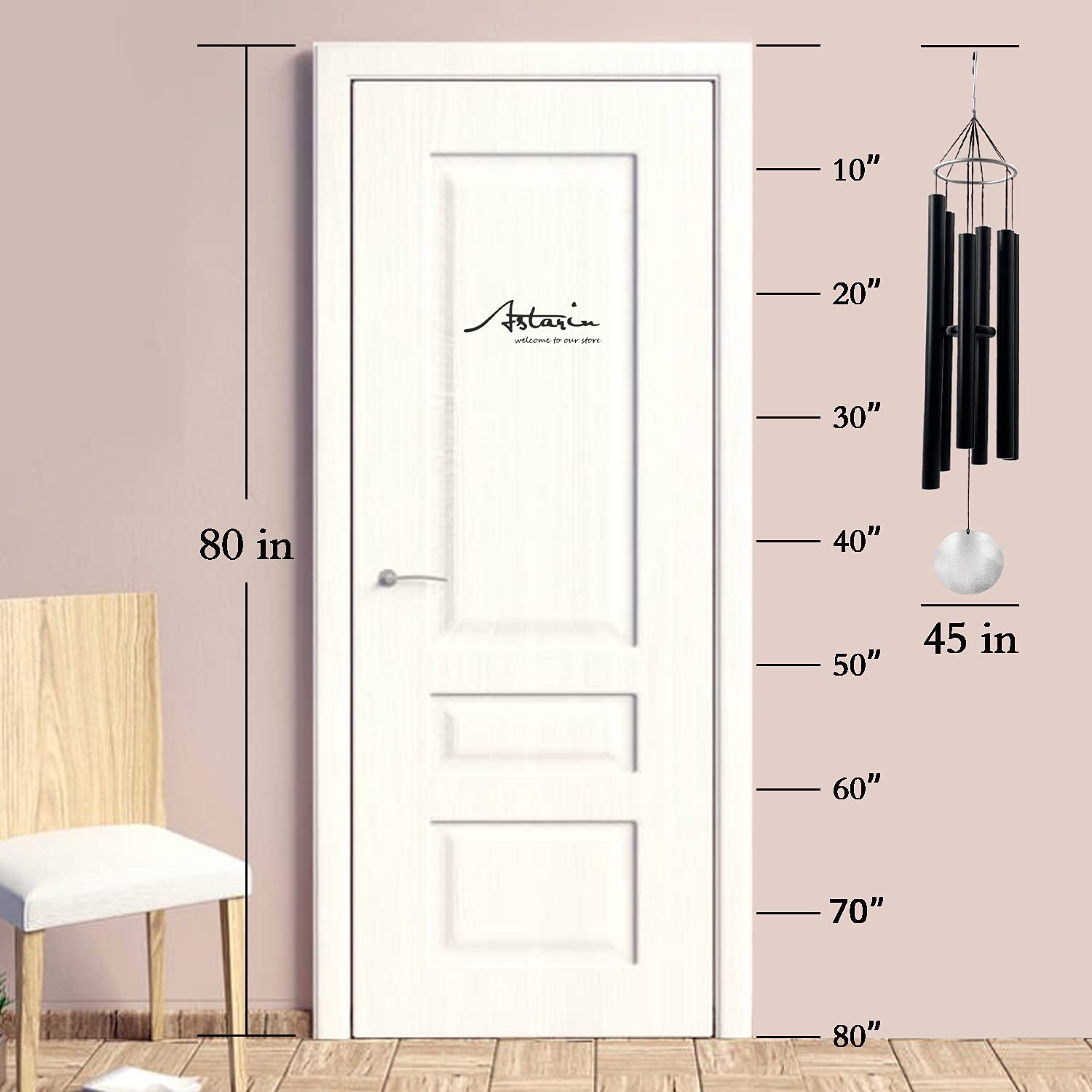 ASTARIN wind chimes gift box and card