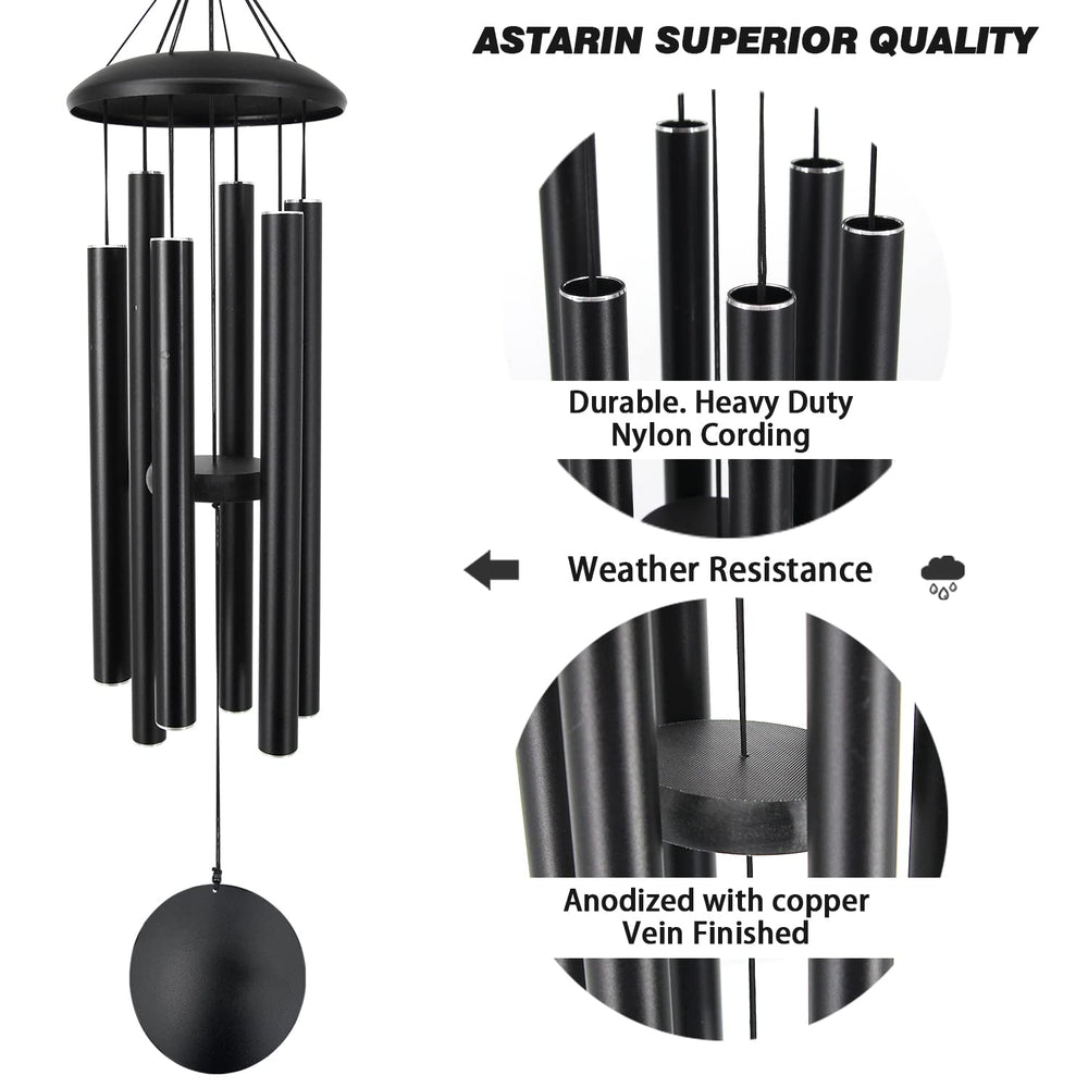 ASTARIN wind chimes in a garden setting
