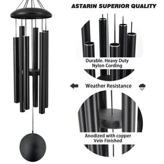ASTARIN wind chimes in a garden setting