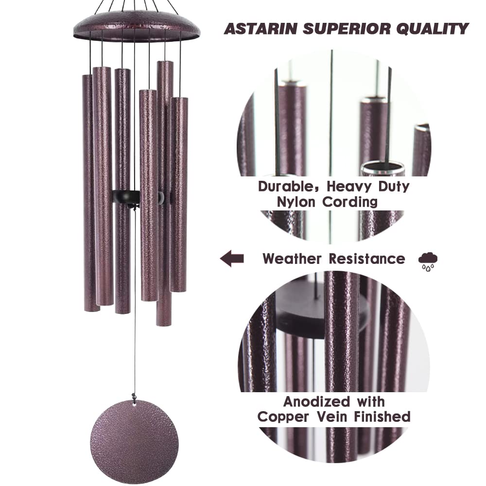 ASTARIN Wind Chimes on a patio background