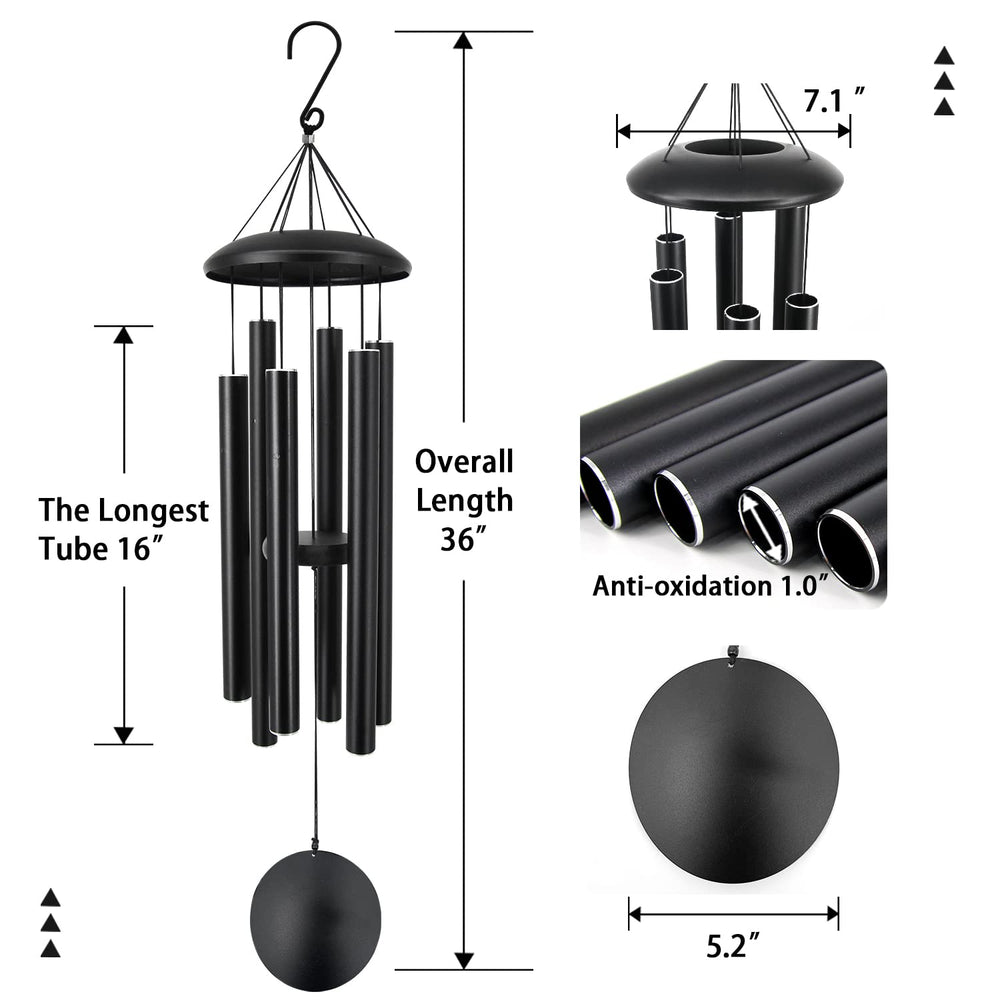 ASTARIN wind chimes showing aluminum tubes and hook