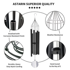 ASTARIN Wind Chimes showing six hand-tuned aluminum tubes