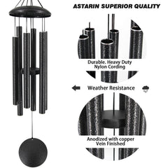 ASTARIN wind chimes showing the longest tube measuring 16 inches