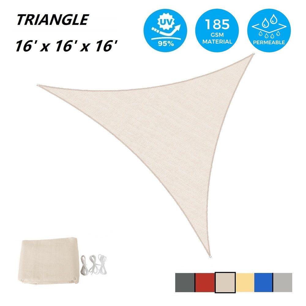 AsterOutdoor shade sail installation over a patio