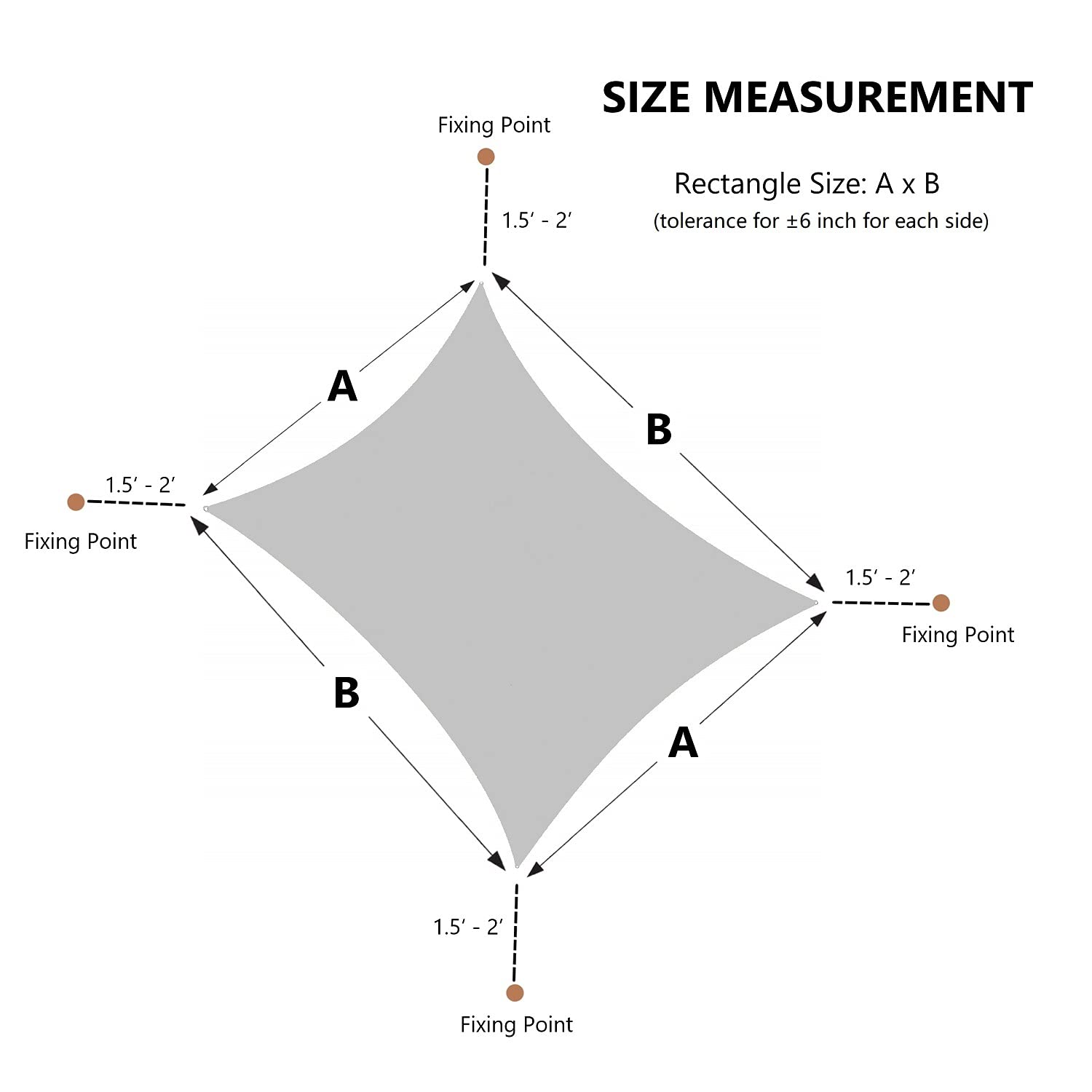 AsterOutdoor Sun Shade Sail D-ring attachment
