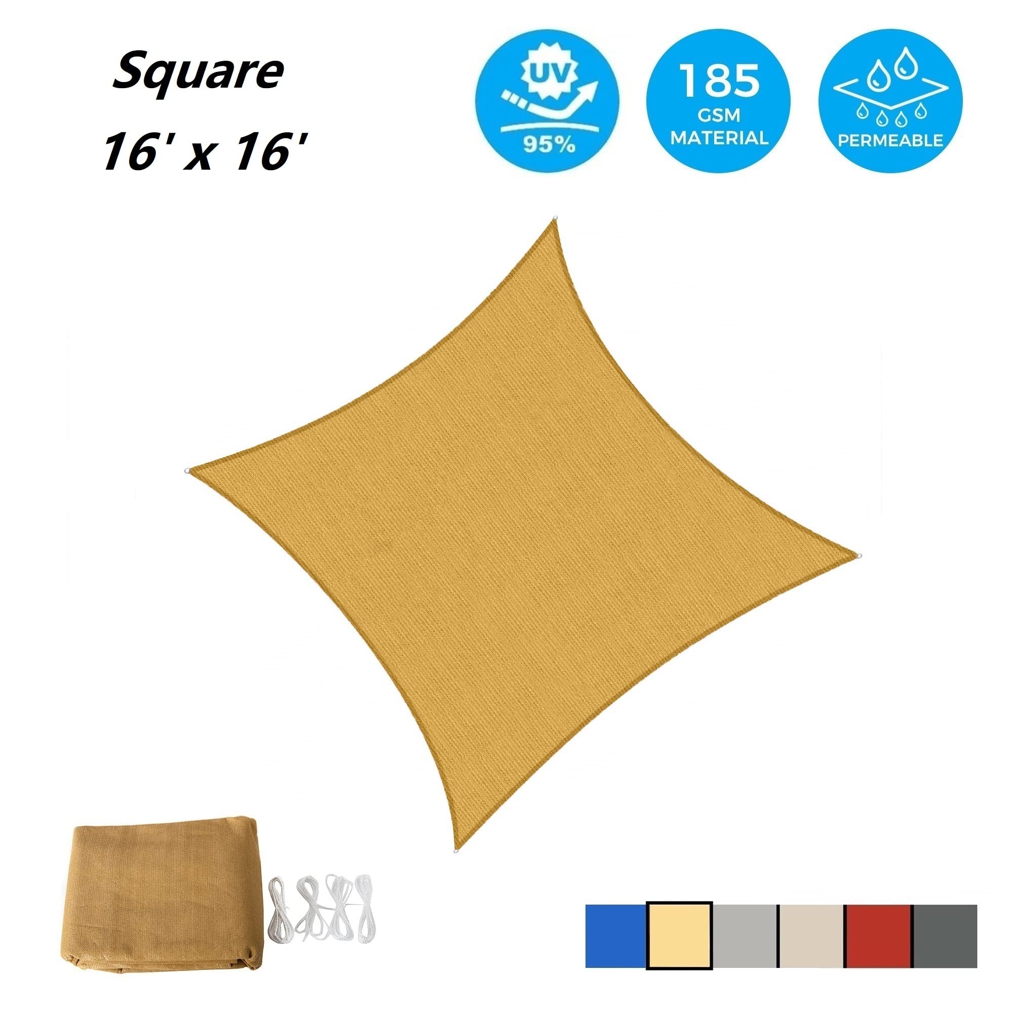 AsterOutdoor Sun Shade Sail packed in original bag