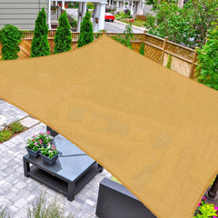 AsterOutdoor Sun Shade Sail Rectangle 10' x 10' in Sand colour