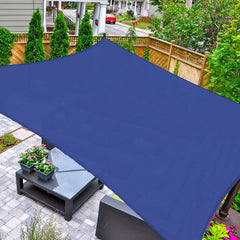 AsterOutdoor Sun Shade Sail Rectangle 16' x 20' blue front view