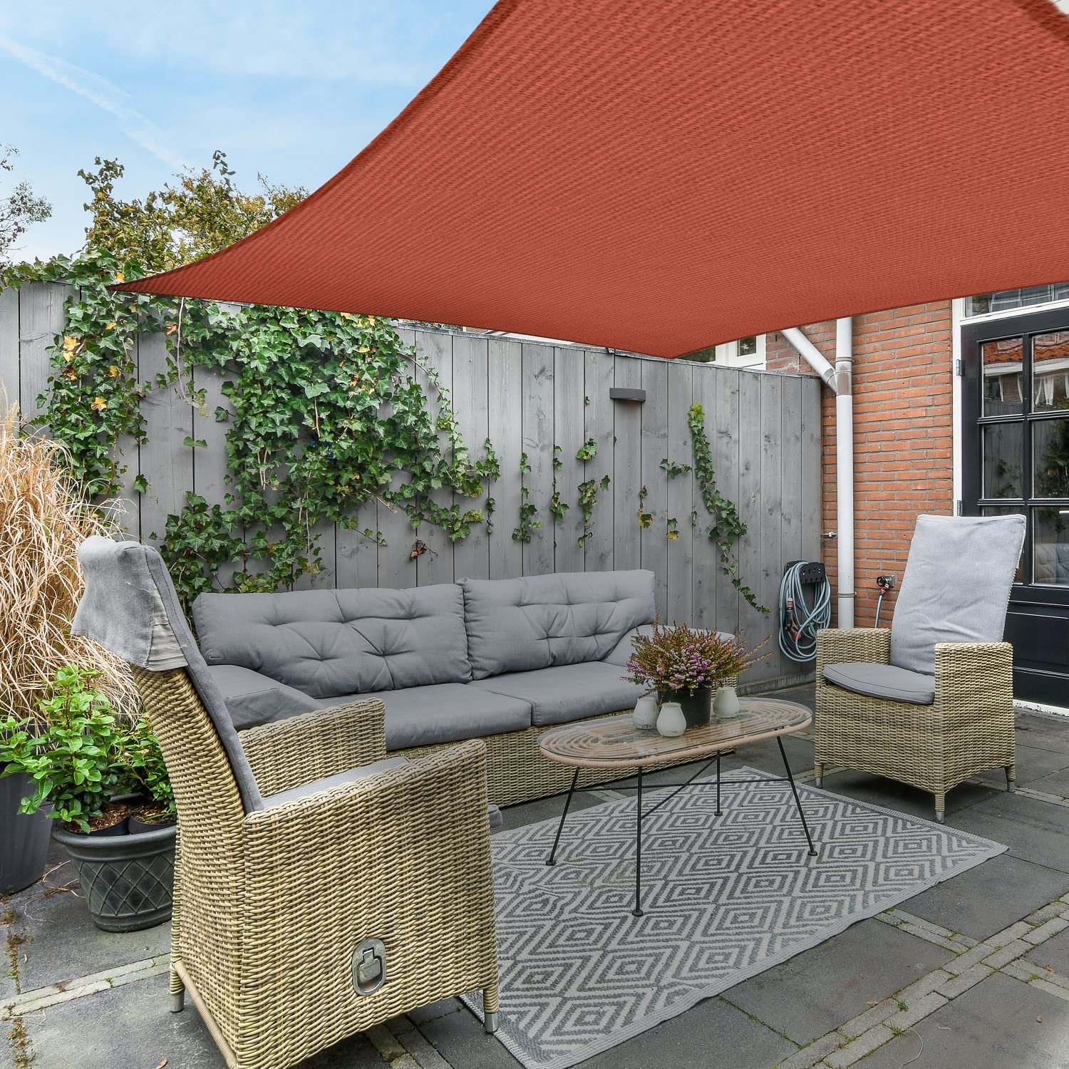 AsterOutdoor Sun Shade Sail Rectangle 8' x 12' in original packaging