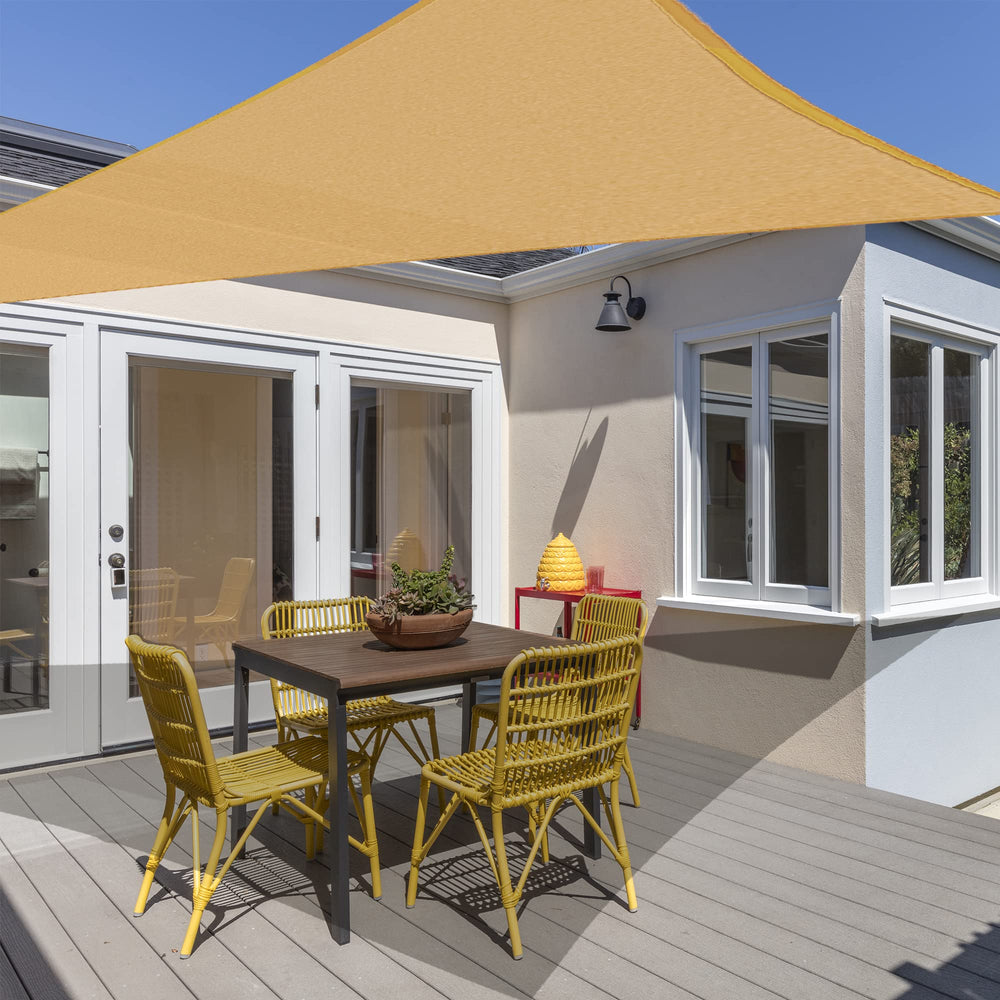 AsterOutdoor Sun Shade Sail Triangle 16' x 16' x 22.64' lightweight packaging