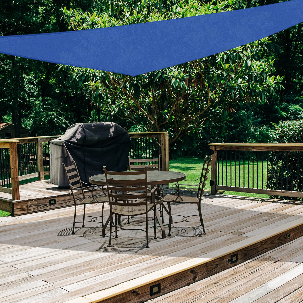 AsterOutdoor Sun Shade Sail Triangle Blue corner details