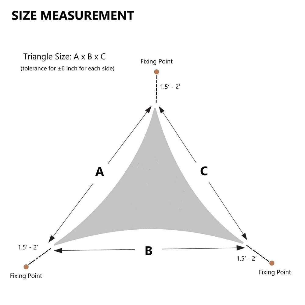 AsterOutdoor Sun Shade Sail Triangle Blue packaging