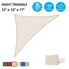 AsterOutdoor Sun Shade Sail with D-rings and ropes for installation