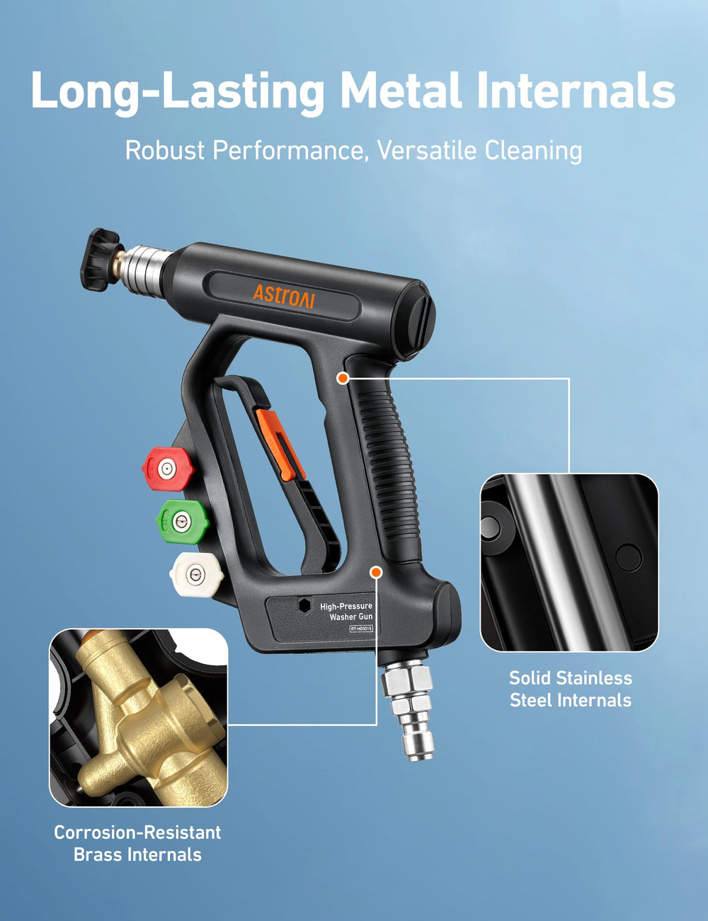 AstroAI Short Pressure Washer Gun packaging