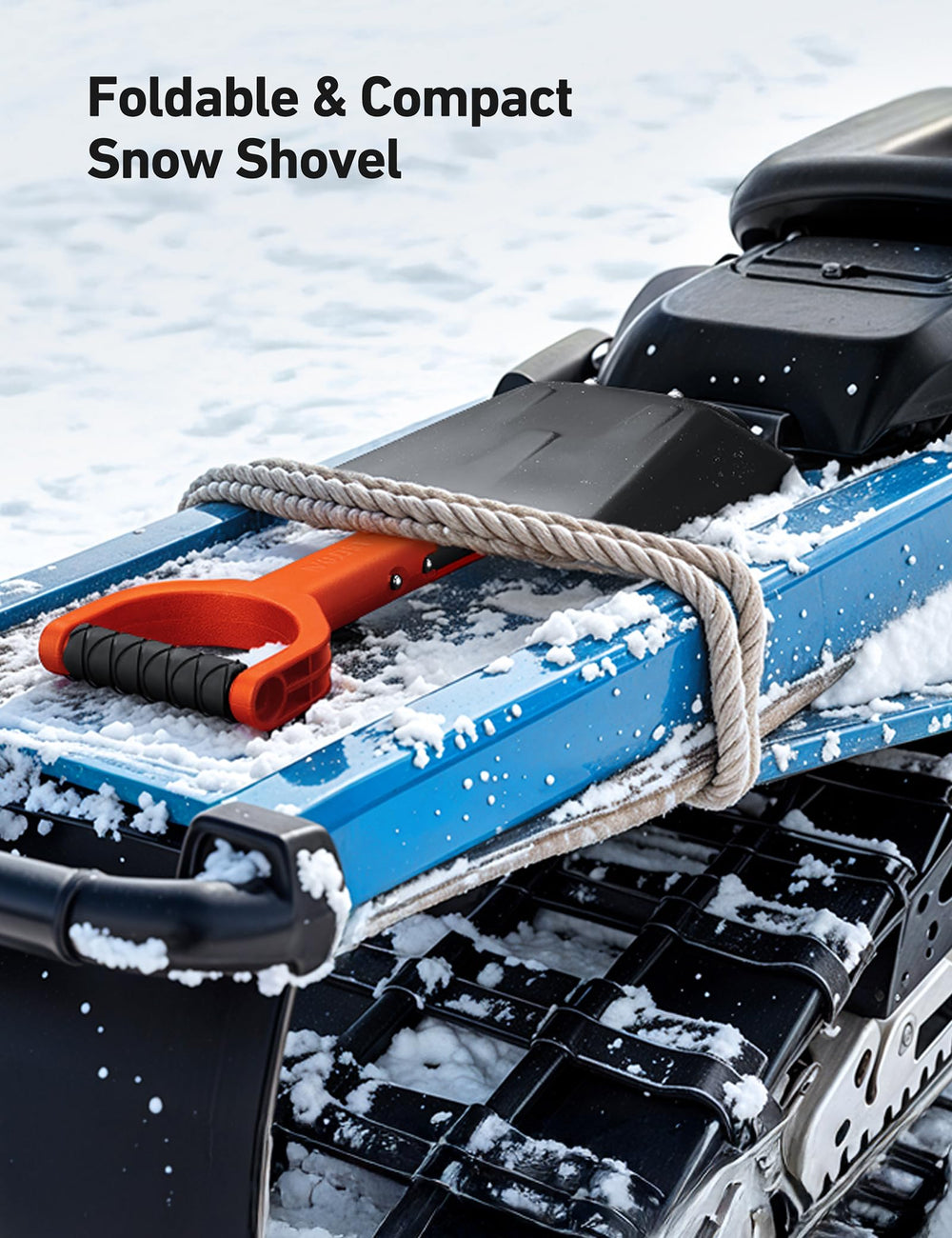 AstroAI snow shovel in a trunk for portability