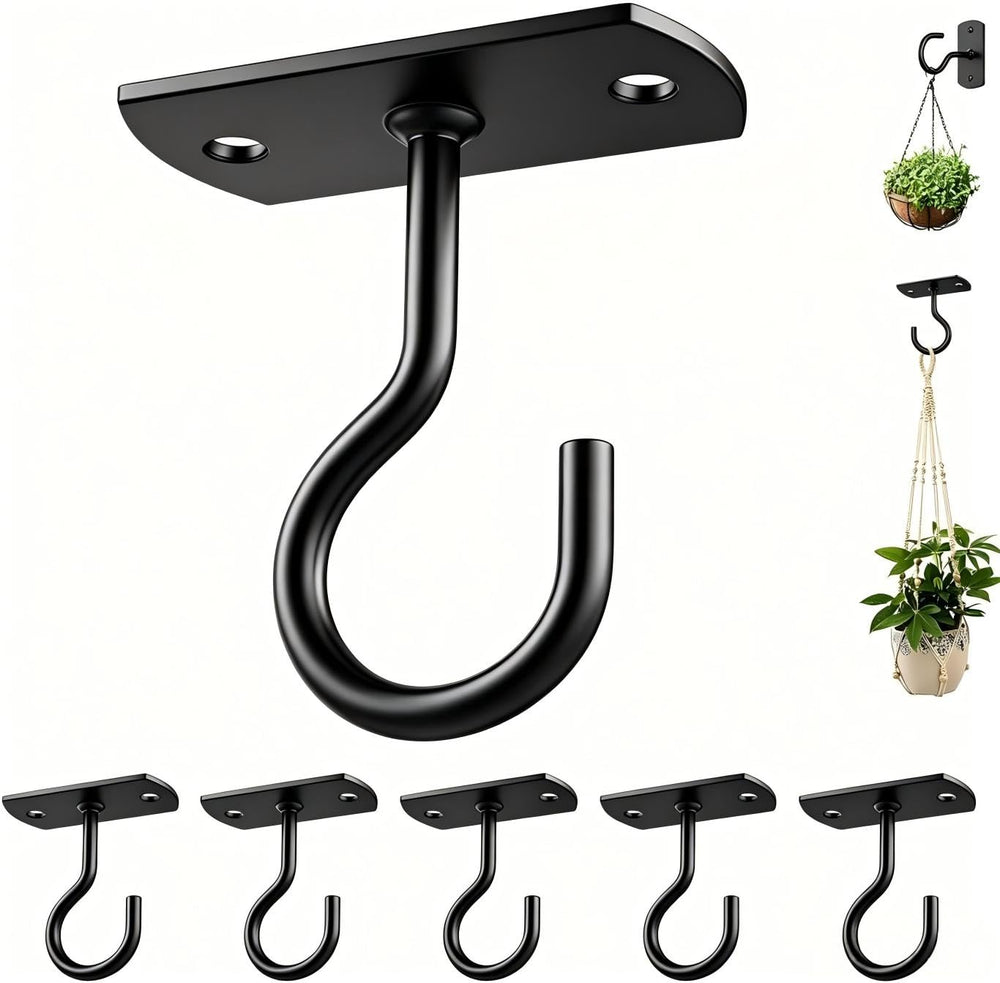 ASZUNE 2.5In ceiling hook black front view