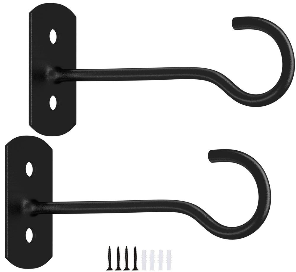 ASZUNE 6In ceiling hook for hanging plants, black color