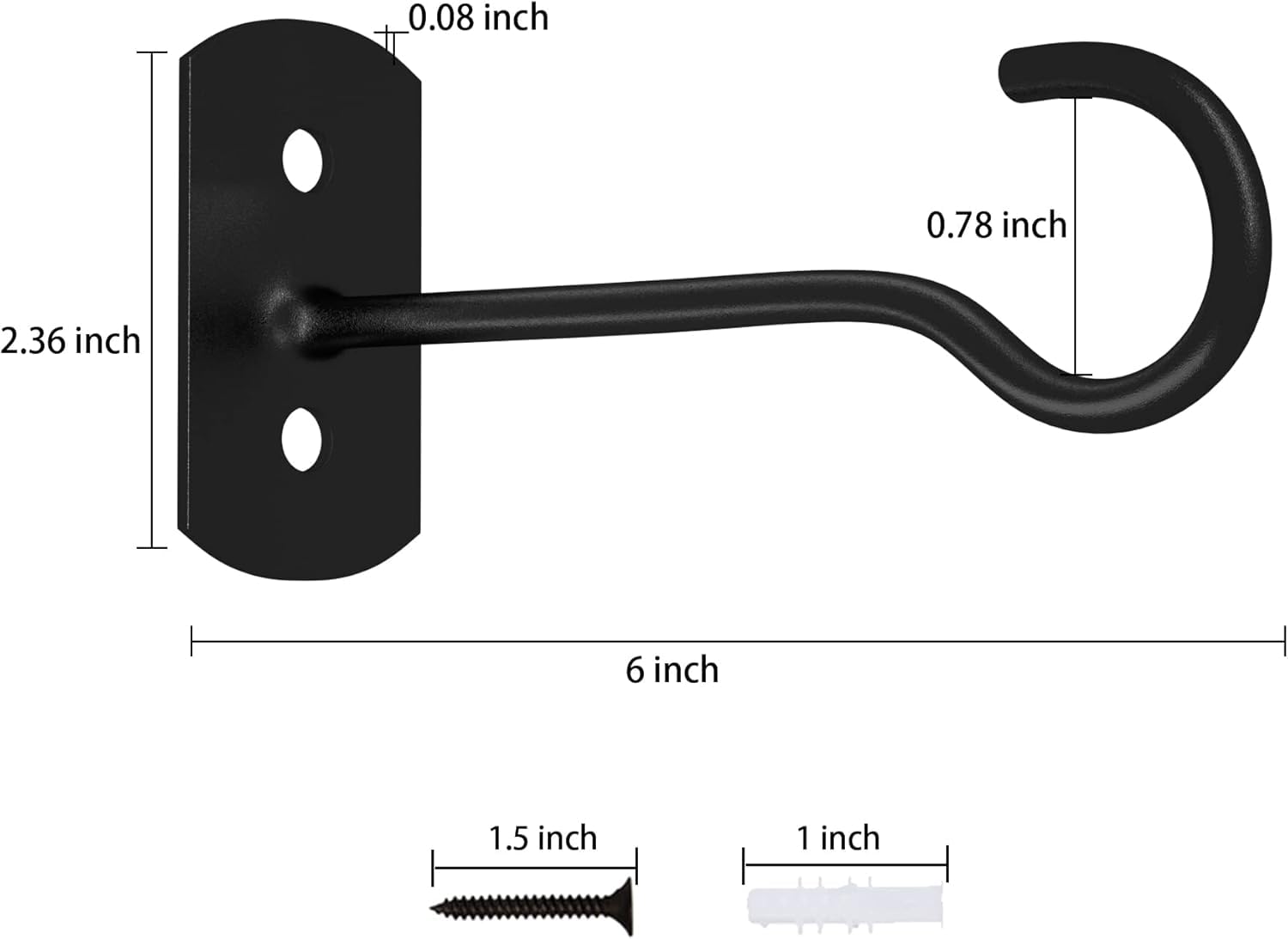 ASZUNE plant hooks with mounting screws included