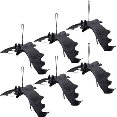 ATDAWN hanging rubber bat with 11-inch wingspan, black color