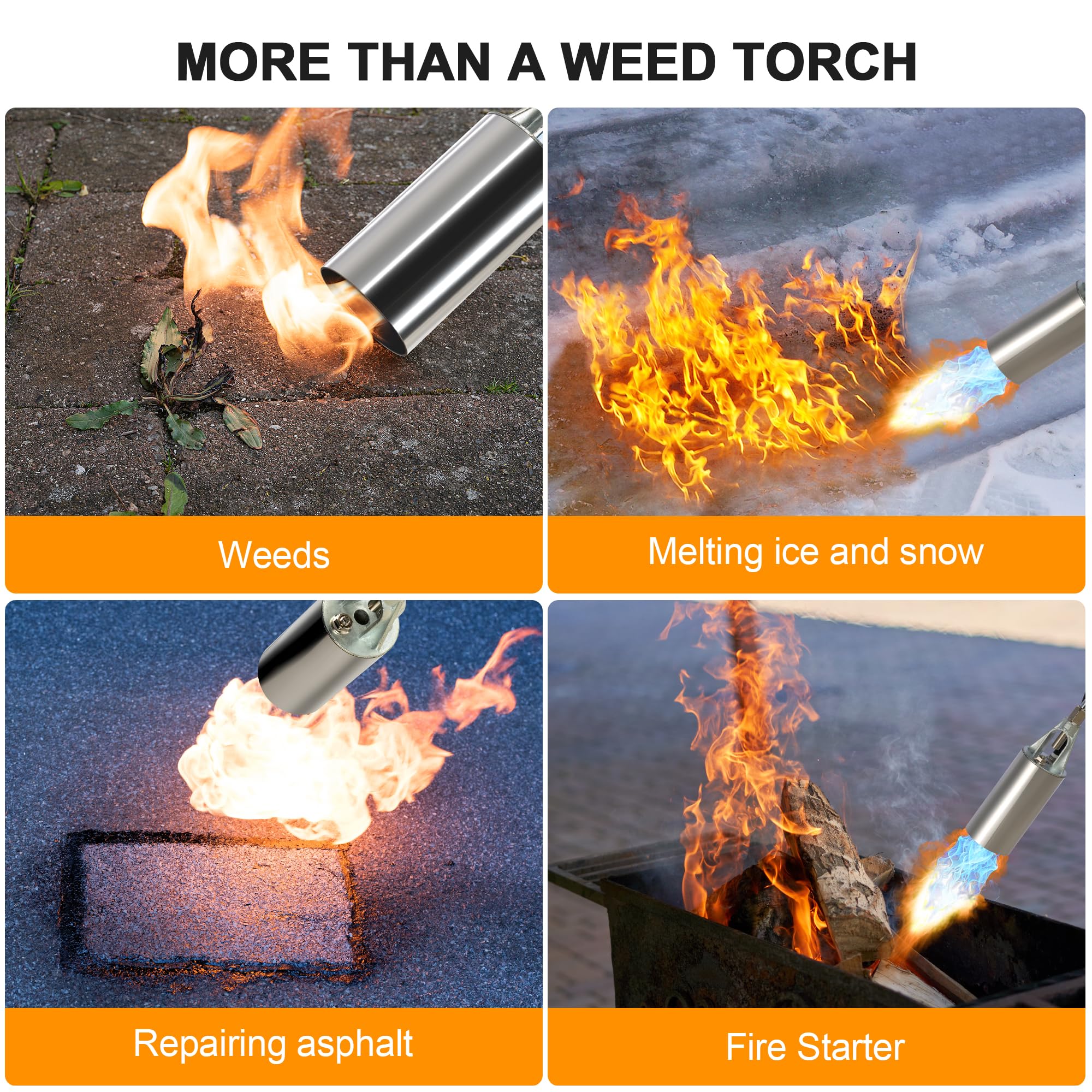 Athnevy propane torch with a 30-inch flame outdoors