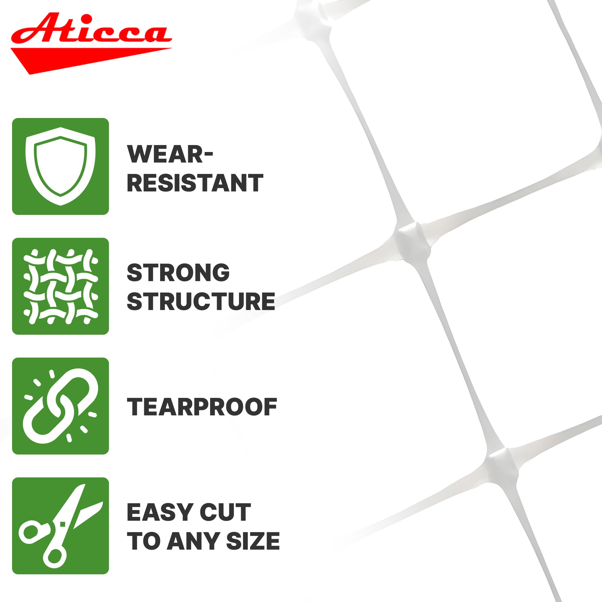 Aticca trellis netting installed around climbing plants