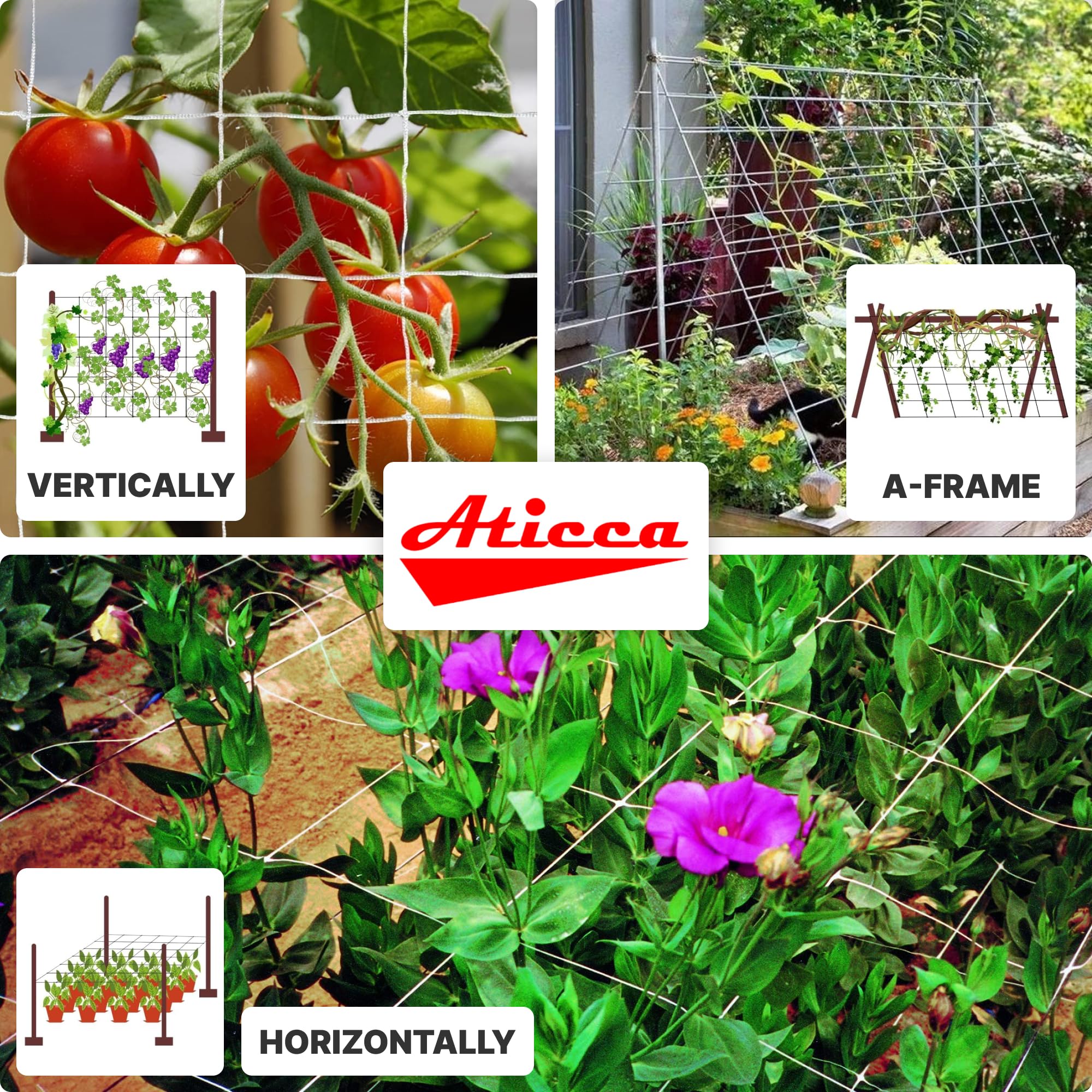 Aticca trellis netting roll packaging