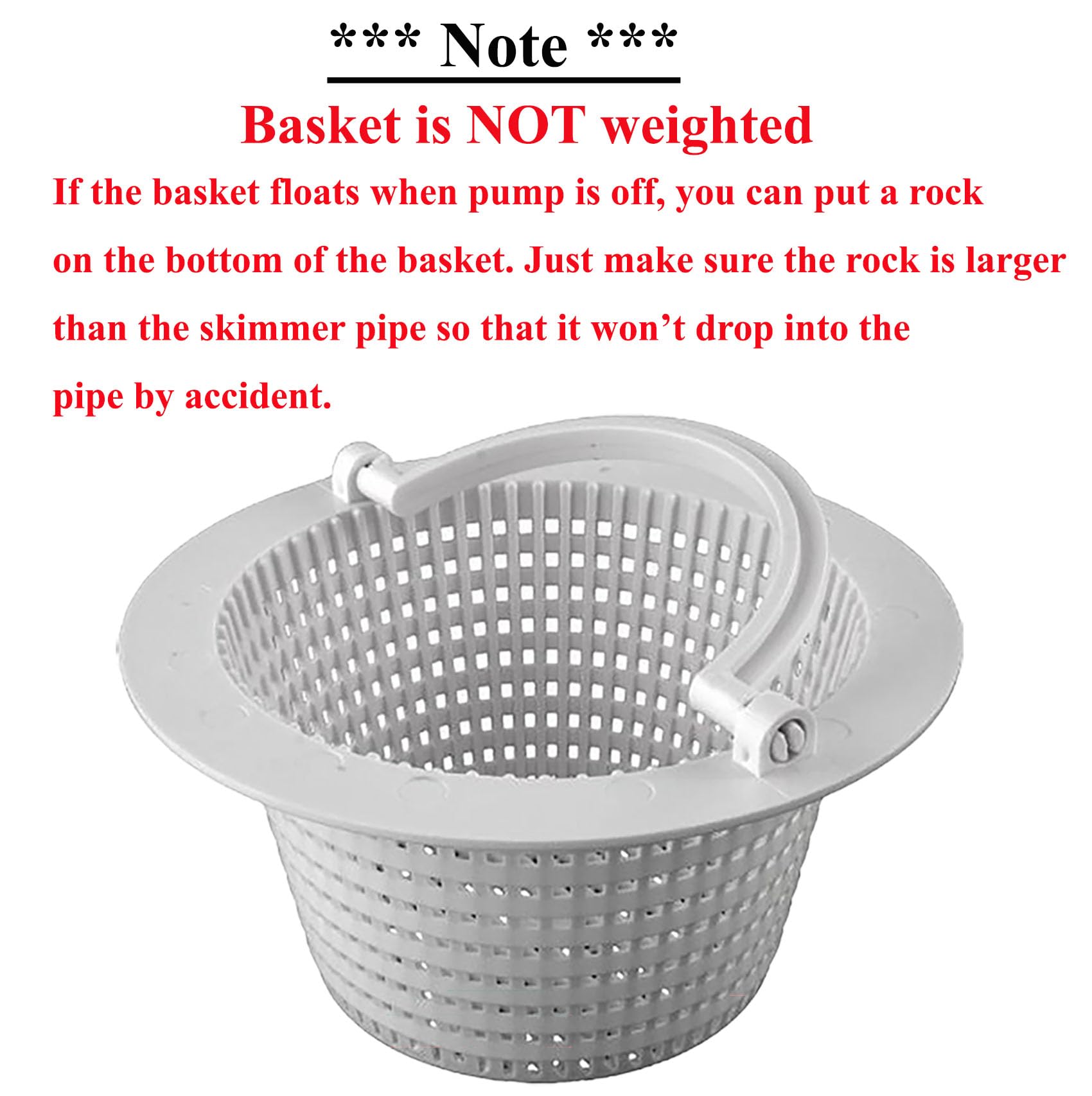 ATIE Above-Ground Pool Skimmer Basket 513330 with handle attached