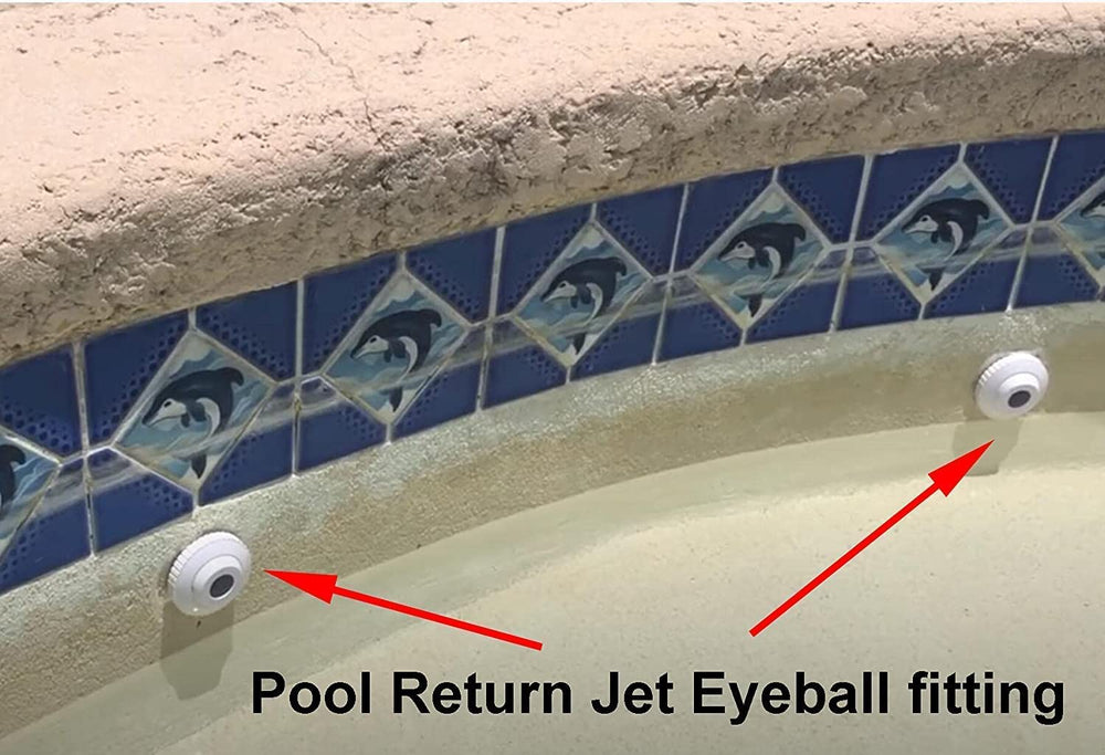 ATIE Hydrostream Return Jet Fitting materials, PVC and Acrylic detail