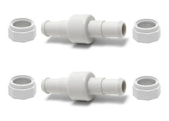 ATIE Pool Cleaner Hose Swivel D20 and Hose Nut D15 Combo Kit front view