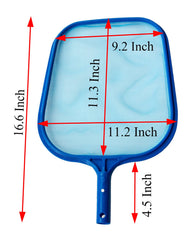 ATIE Pool Leaf Skimmer Rake Net side view showing plastic frame