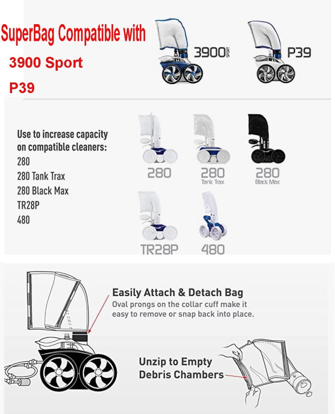 ATIE SuperBag packaging for pool cleaner
