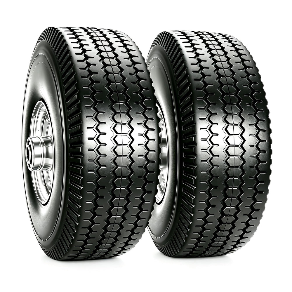 Atlantic 10-Inch solid PU wheel front view with grass pattern