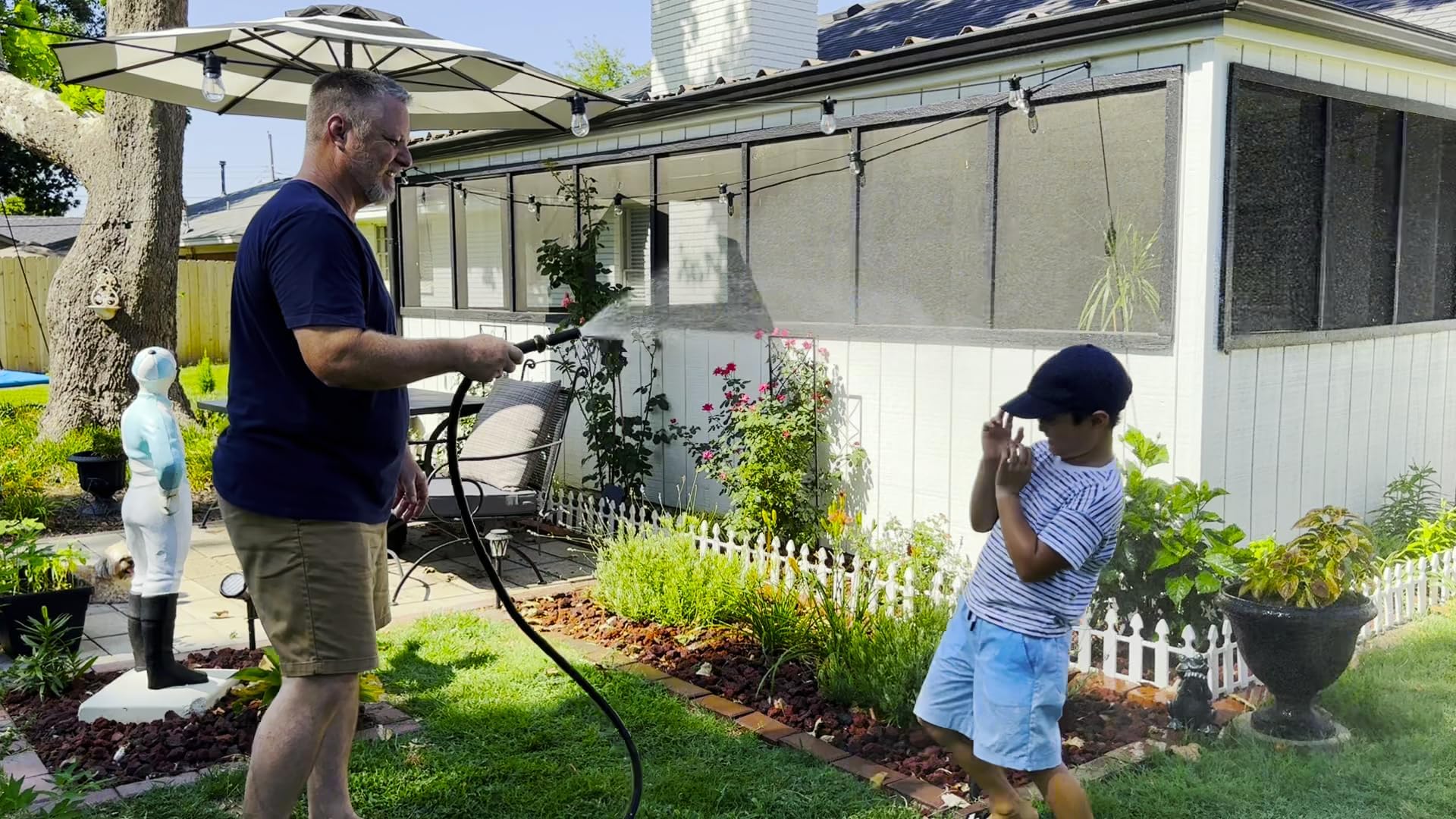 Atlantic garden hose during use in the garden