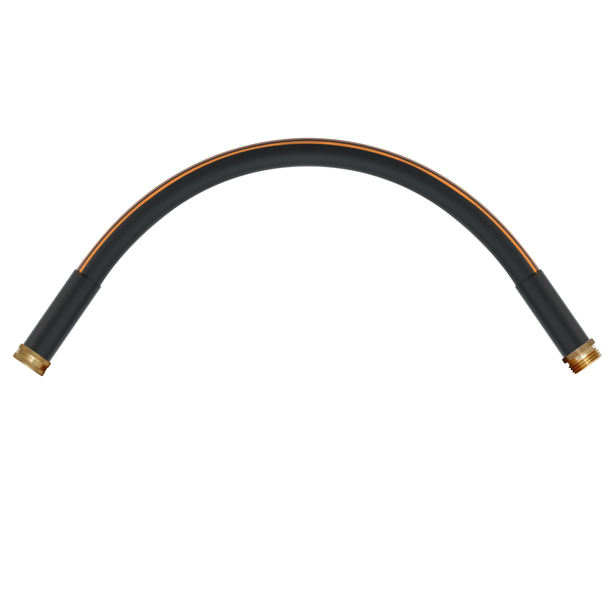 Atlantic Short Garden Hose 2 ft Black front view