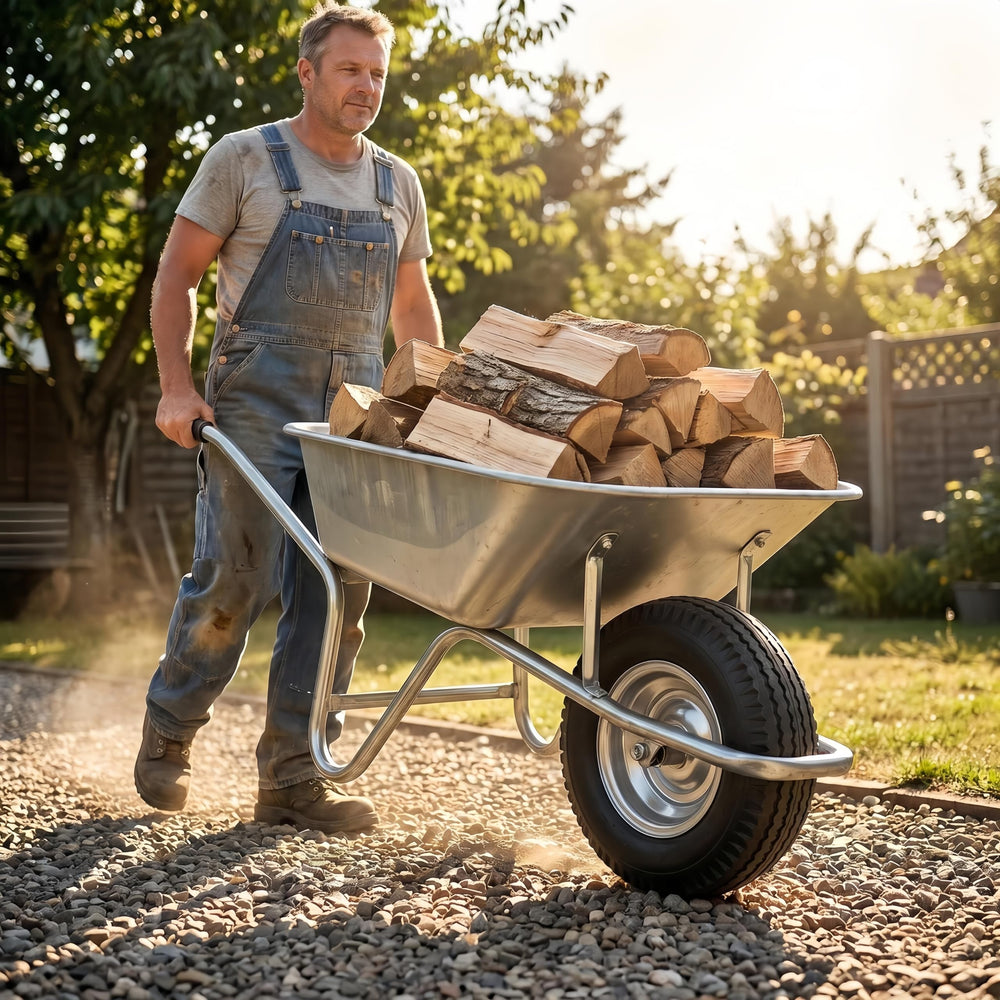 Atlantic wheel on gravel surface demonstrating all-terrain use