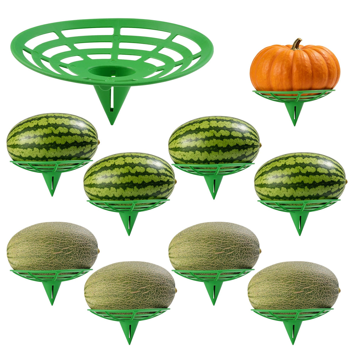 ATLIKE Melon Cradles Trellis 10-Pack green holders