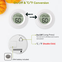 Atogou Hygrometer with double-sided tape