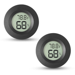 Atogou Mini Hygrometer and Thermometer black model front view